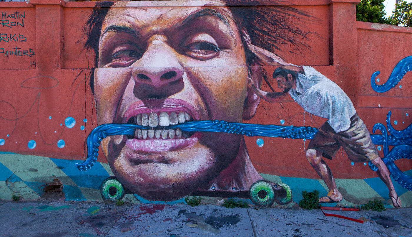 Famous street art Valparaiso